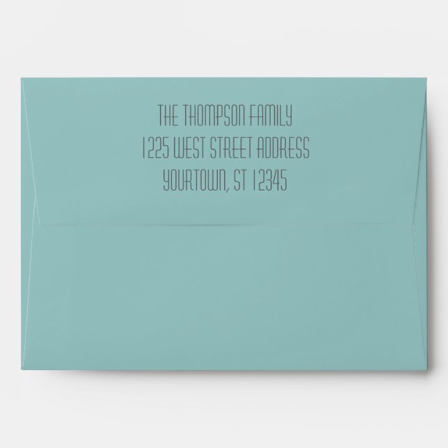 Aqua Custom Envelopes (Back (Top Flap))