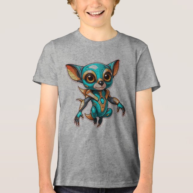 Aqua Cute Tri-Blend Shirt (Front)