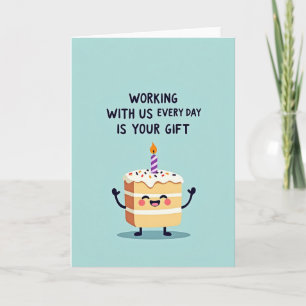 Aqua Dessert Birthday Card