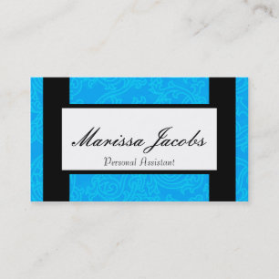Aqua Details Personal Assistant Business Card
