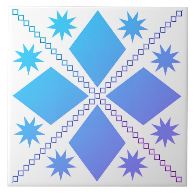 Aqua Diamond Fun | Miami Filter | Tile (Front)
