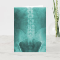 Aqua Digital X-Ray Art Greeting Card