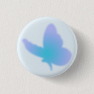 Aqua Dream Butterfly 3 Cm Round Badge
