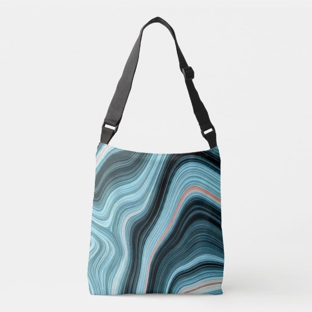 Aqua Drift Crossbody Bag (Front)