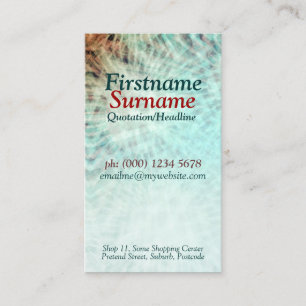 Aqua Earth Abstract Business Card