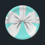 Aqua Elegant Fancy Tiffany Birthday Tableware Paper Plate<br><div class="desc">This aqua blue Tiffany theme paper plate design is perfect party tableware for any woman, girl or teen who has everything. Use the products in this collection for birthday party, promotional event, sweet sixteen, anniversary, bridal shower, breakfast at an elegant restaurant or any milestone party with a luxury aesthetic. Teal...</div>