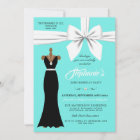 Aqua Elegant Fashion Tiffany Birthday Invitation