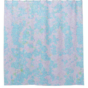 Aqua elegant soft color design shower curtain