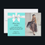 Aqua Elegant Tiffany Theme Fancy Party Thank You<br><div class="desc">This Aqua Elegant Tiffany Theme Fancy Party Thank You card is the perfect stationery for every bougie soul. Use the products in this collection for birthday party, promotional event, sweet sixteen, anniversary, bridal shower, breakfast at an elegant restaurant or any milestone party with a luxury aesthetic. Teal blue, white and...</div>