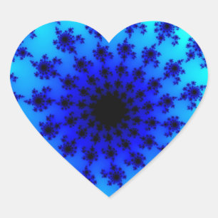 Aqua Eye Heart Sticker