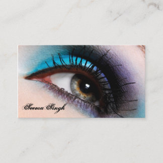 Aqua Eye Makeup Artist cosmetics Business Card