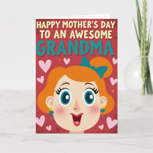 Aqua Eyed Mothers Day Art Card