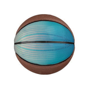 Aqua Fade Dot Grid Abstract Basketball Print