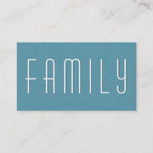 Aqua FAMILY COUNSELOR Simple Style V39 Business Card