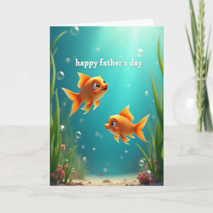 Aqua Fathers Day Creature Card