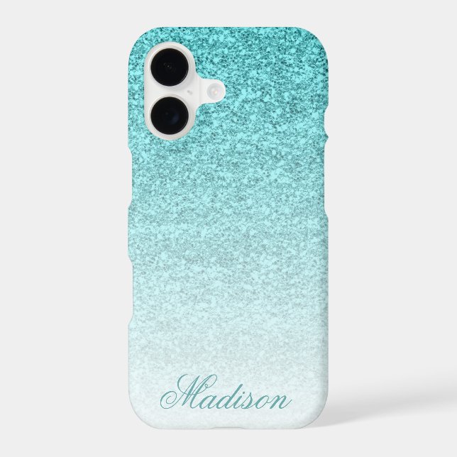 Aqua Faux Glitter (Back)