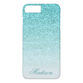 Aqua Faux Glitter iPhone 8 Plus/7 Plus Case