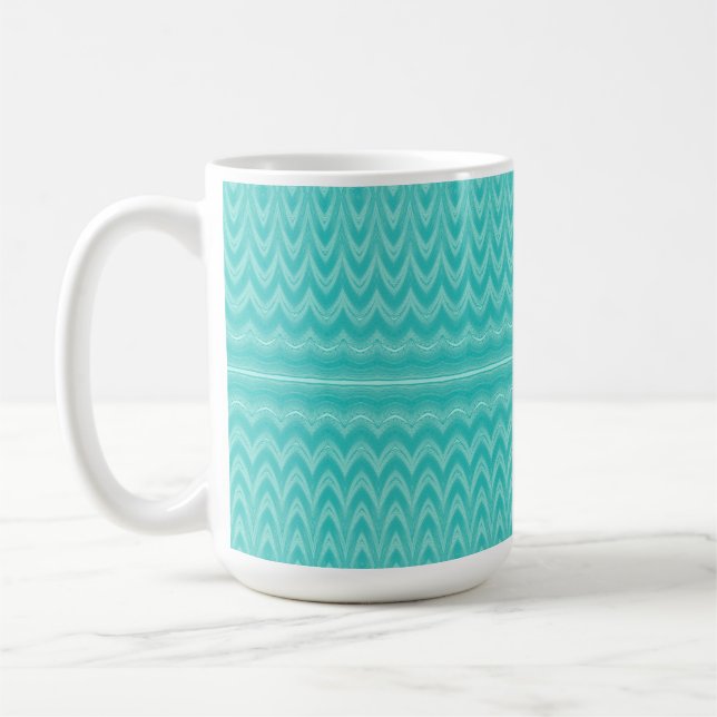 Aqua Faux Tulle Coffee Mug (Left)