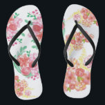 Aqua fleur flip flops<br><div class="desc">pattern, pink, flower, girly, baby shower, pretty, natural, birthdays, wedding, st valentin</div>