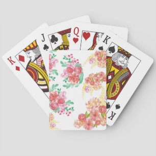 Aqua fleur playing cards