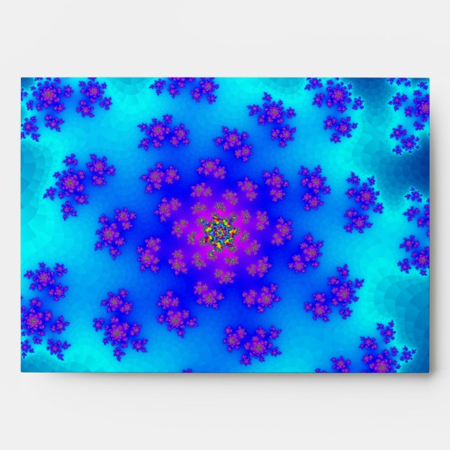 Aqua Floral Sprinkles Envelopes (Front)