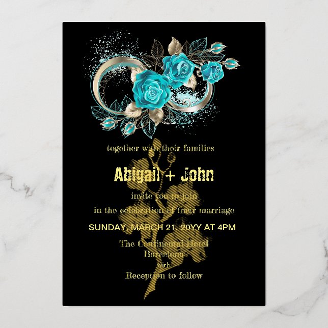 Aqua floral wedding (Front)