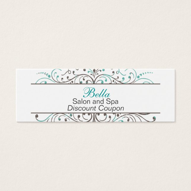 Aqua Flourish Personalised Business Stationery (Front)