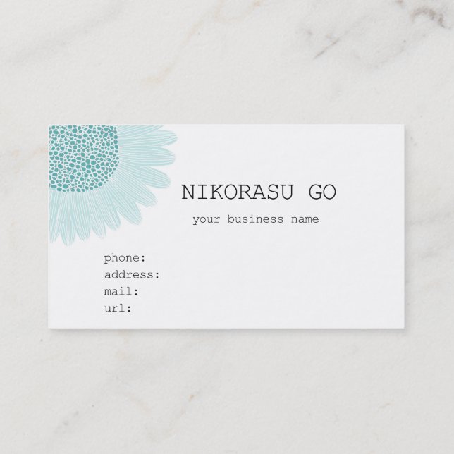 AQUA flower Business Card (Back)