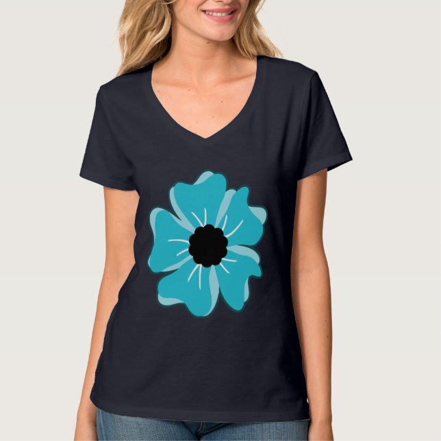Aqua Flower T-Shirt (Front)