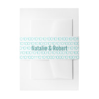 Aqua Geek Chic Binary Code Belly Bands