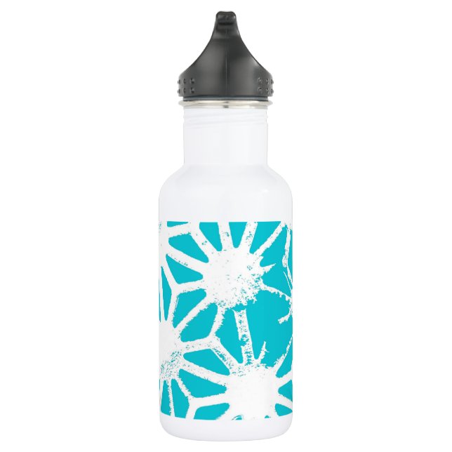 Aqua geometric pattern 532 ml water bottle (Right)