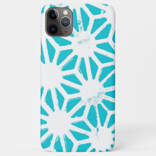 Aqua geometric pattern iPhone 11 pro max case