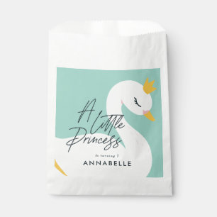 Aqua girly elegant photo beautiful swan party favour bags