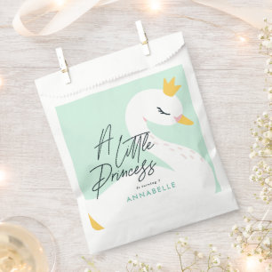 Aqua girly elegant photo beautiful swan party favour bags