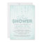 Aqua Glitter Look Bridal Shower Invitation