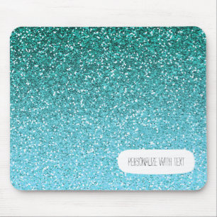 Aqua Glitter Ombre Mouse Mat
