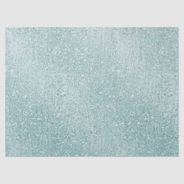 Aqua Glitzy Ombre Tissue Paper (Front)