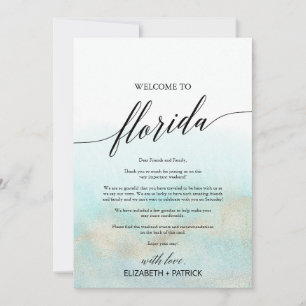 Aqua Gold Beach Florida Welcome Letter & Itinerary