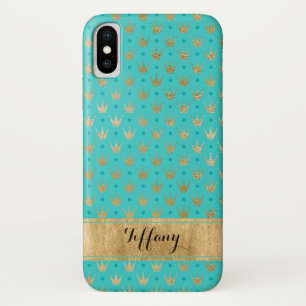 Aqua, Gold Crowns Case-Mate iPhone X Case 2
