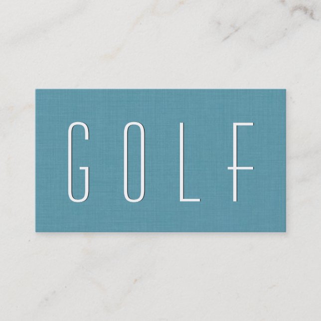Aqua GOLF THEME Simple Style V70 Business Card (Front)