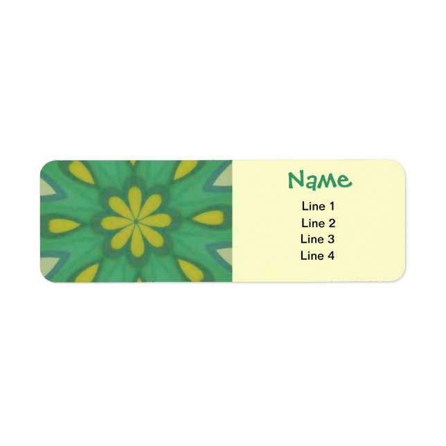 Aqua Green Mandala Labels (Front)