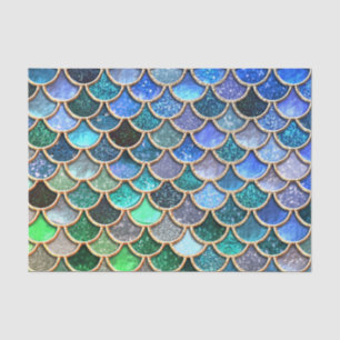 Aqua green Mermaidscales Spring Glitter for Girls Tissue Paper
