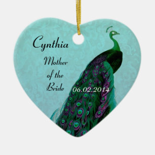 Aqua Green Mother of the Bride Wedding Thank You Ceramic Tree Decoration