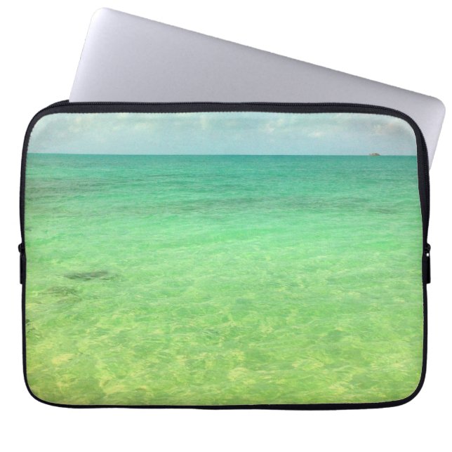 Aqua Green Ocean | Turks and Caicos Photo Laptop Sleeve (Front)