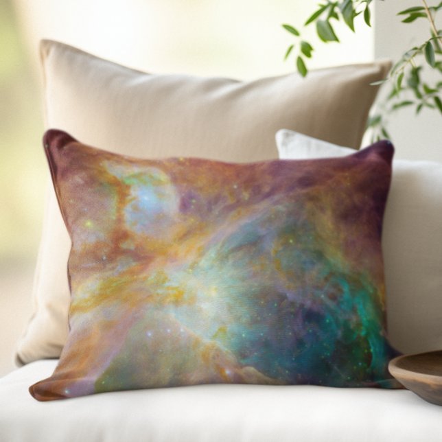 Aqua Green Orion Nebula Decorative Cushion (Aqua Green Orion Nebula Decorative Pillow)