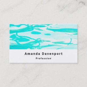 Aqua Green Pool Water Abstract Background Business Card