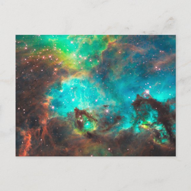 Aqua Green Star Cluster Celestial Postcard (Front)