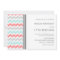 Aqua Grey Chevron 17th Birthday Party Invitation