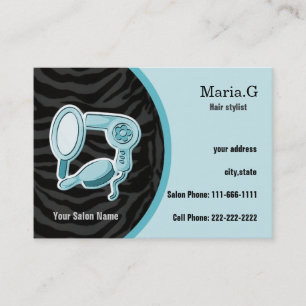 Aqua Hair Salon businesscards Appointment Card