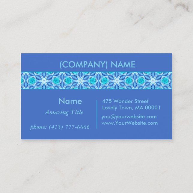 Aqua Hawaiian Stars under a Bright Night Sky Dance Business Card (Back)